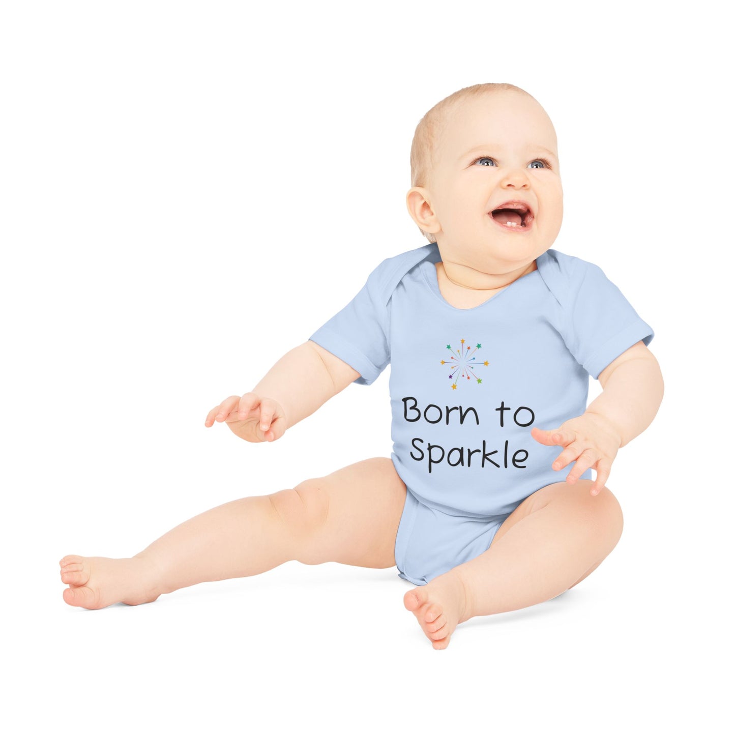 Baby Organic Bodysuit - "Born to Sparkle"