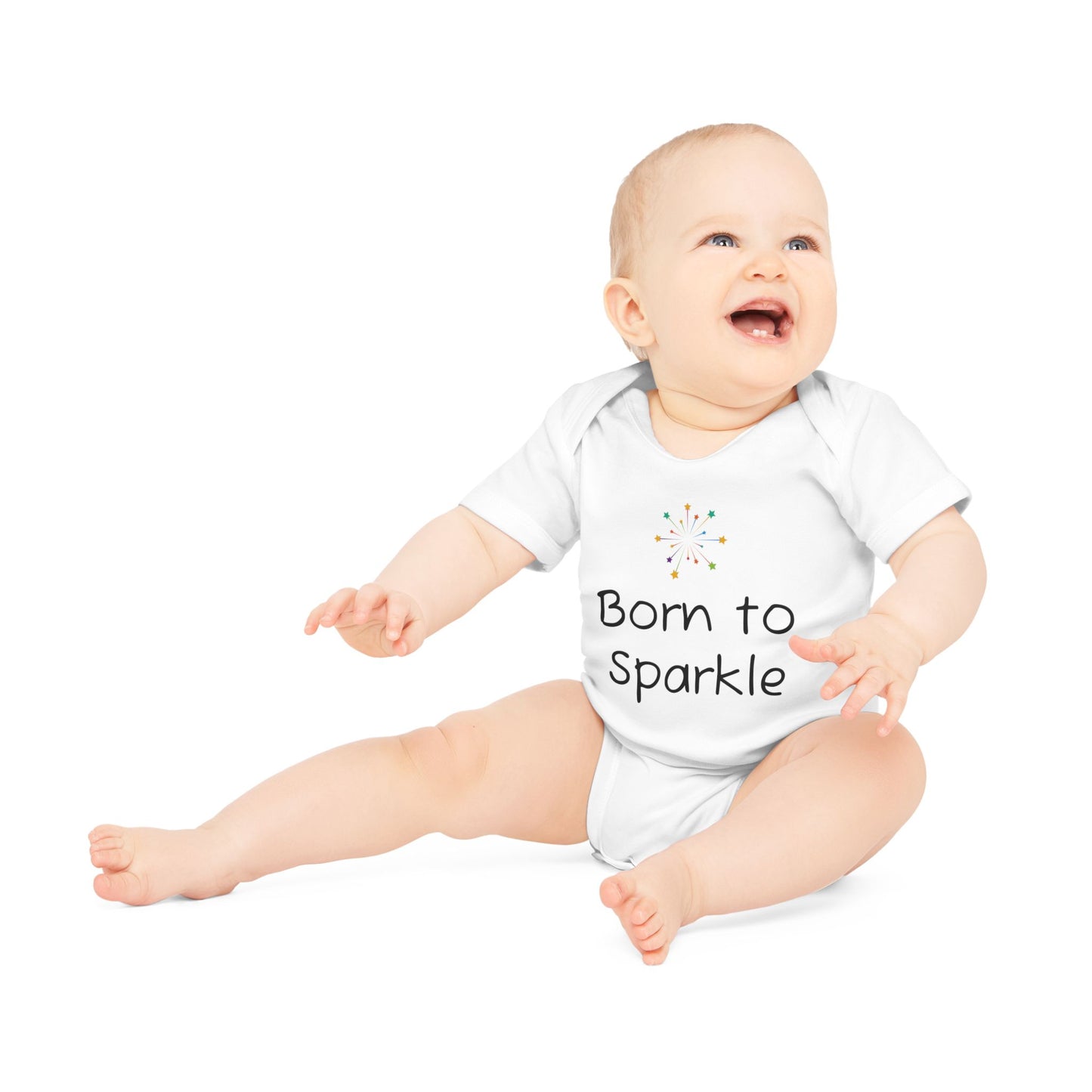 Baby Organic Bodysuit - "Born to Sparkle"