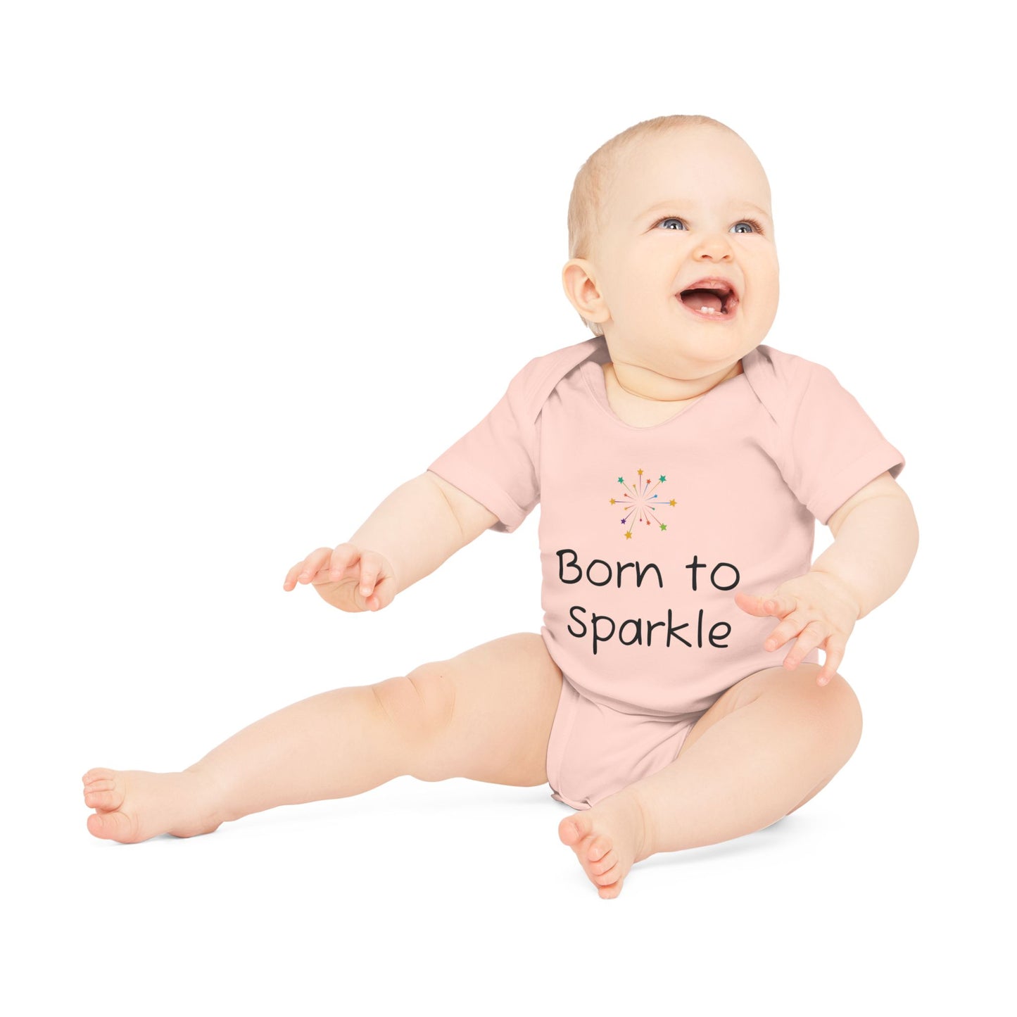 Baby Organic Bodysuit - "Born to Sparkle"