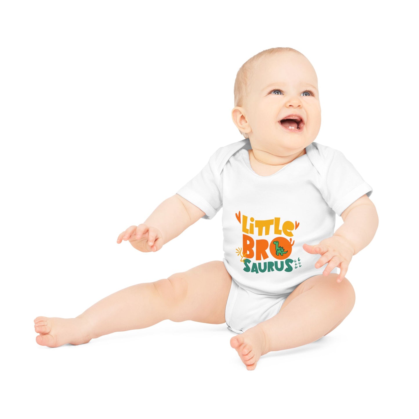 Baby Organic Bodysuit - "Little Bro"