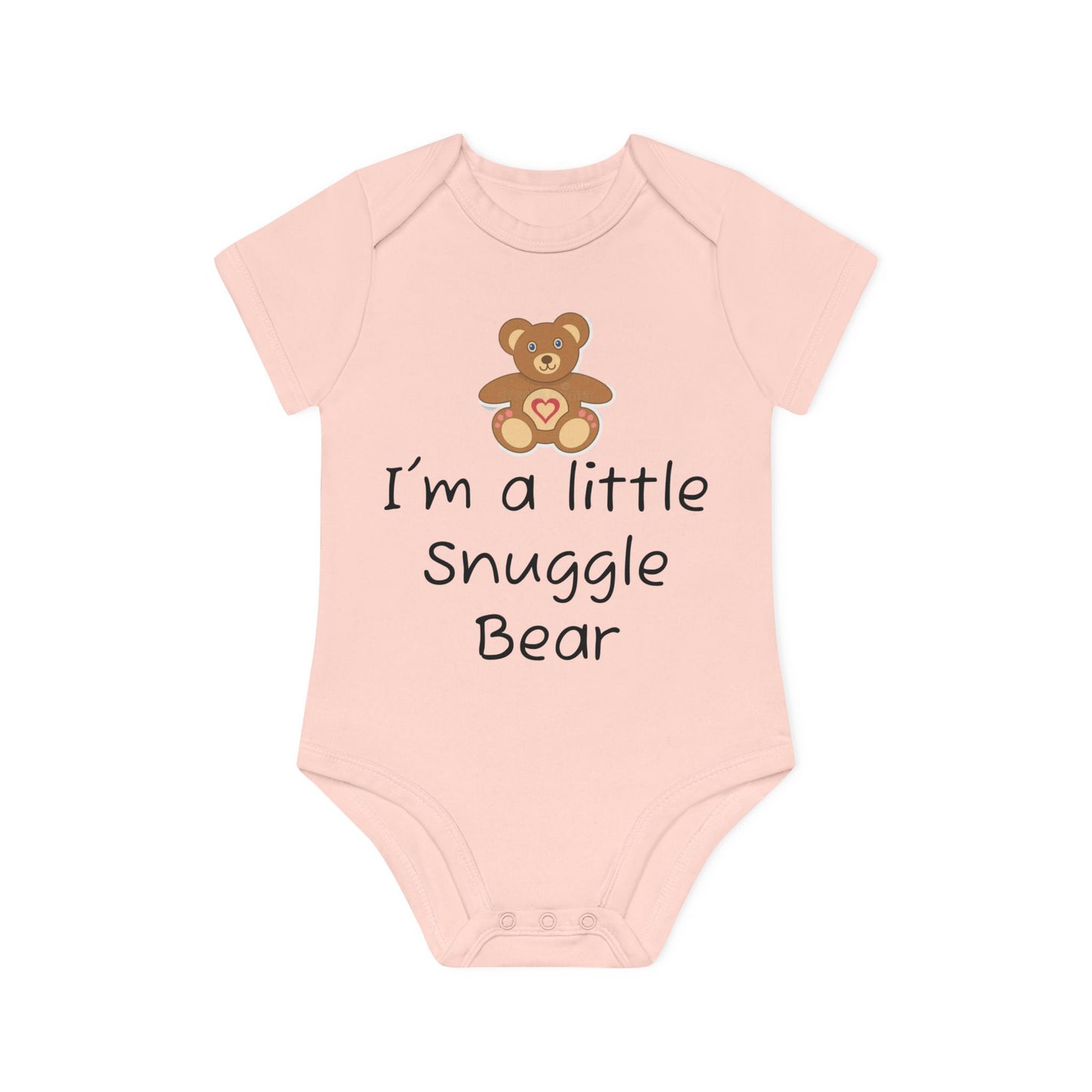 Cute Snuggle Bear Organic Baby Bodysuit - Perfect Gift for New Parents