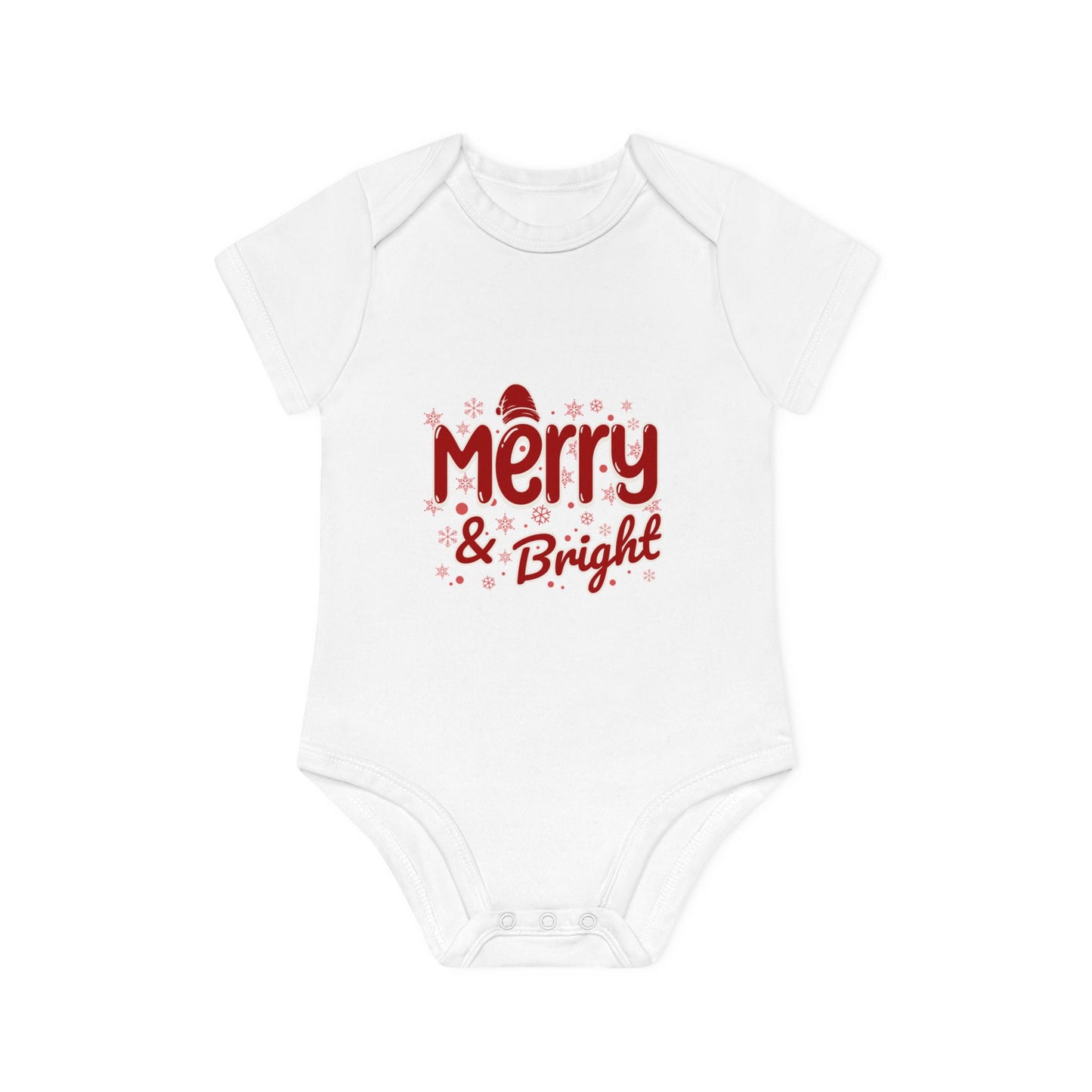 Baby Organic Bodysuit - "Merry and Bright"