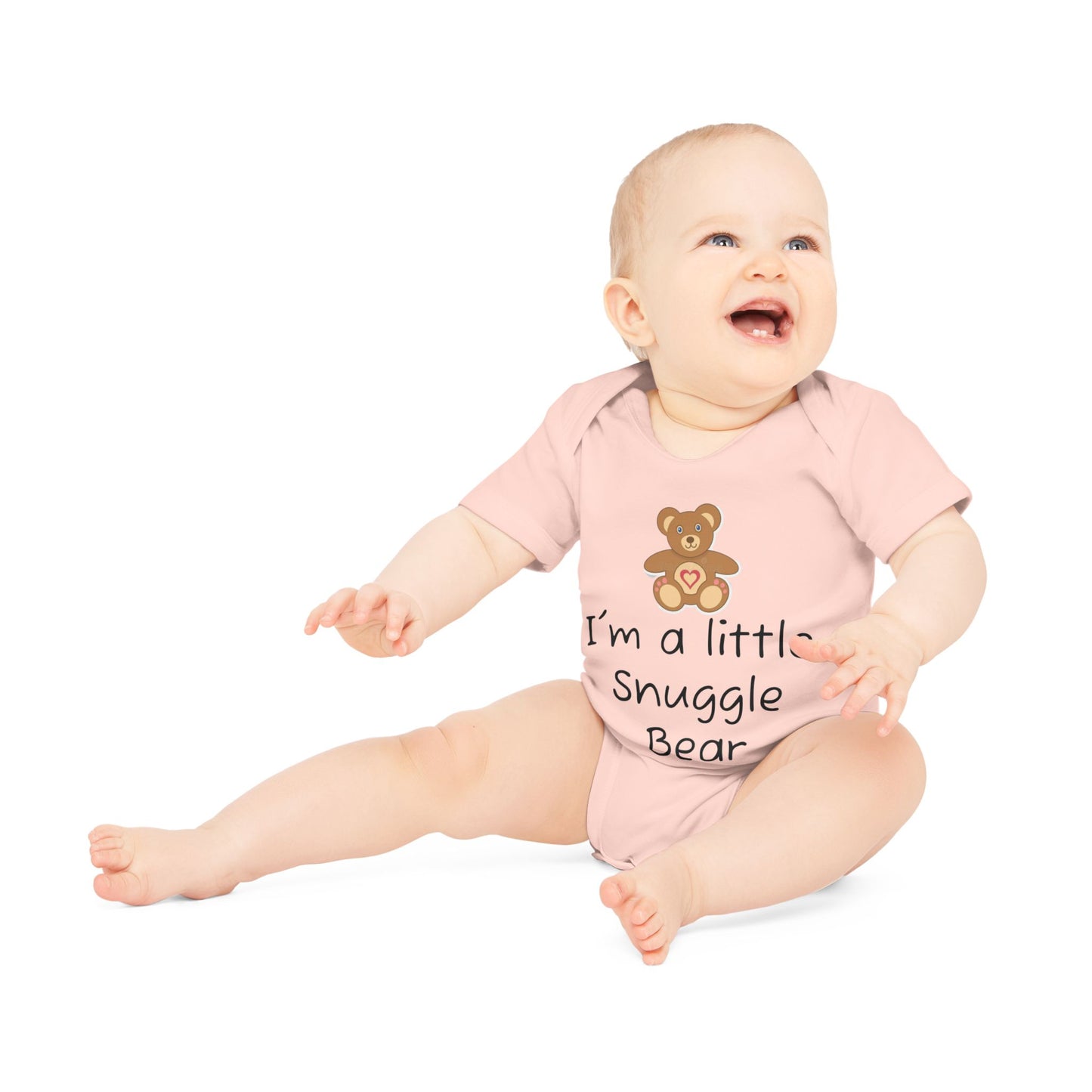 Cute Snuggle Bear Organic Baby Bodysuit - Perfect Gift for New Parents