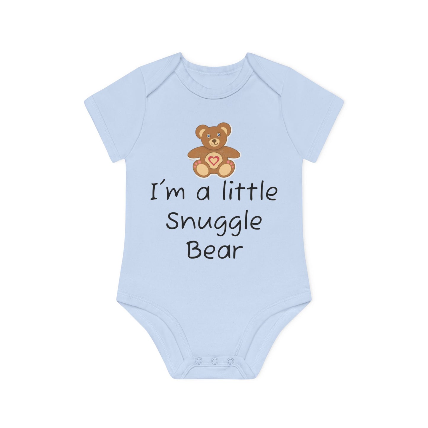 Cute Snuggle Bear Organic Baby Bodysuit - Perfect Gift for New Parents