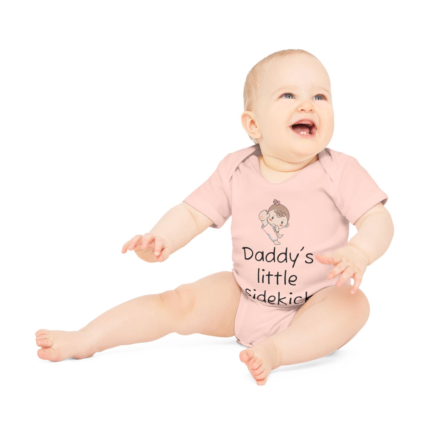 Baby Organic Bodysuit - "Daddy's little Side Kick/Girl