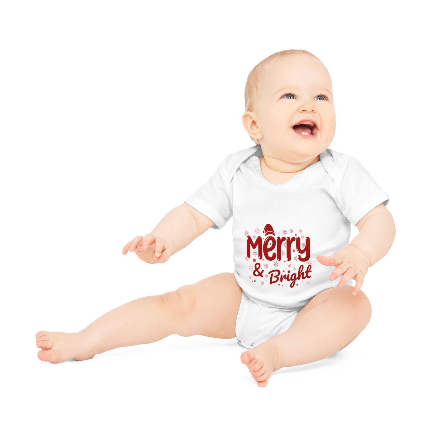 Baby Organic Bodysuit - "Merry and Bright"